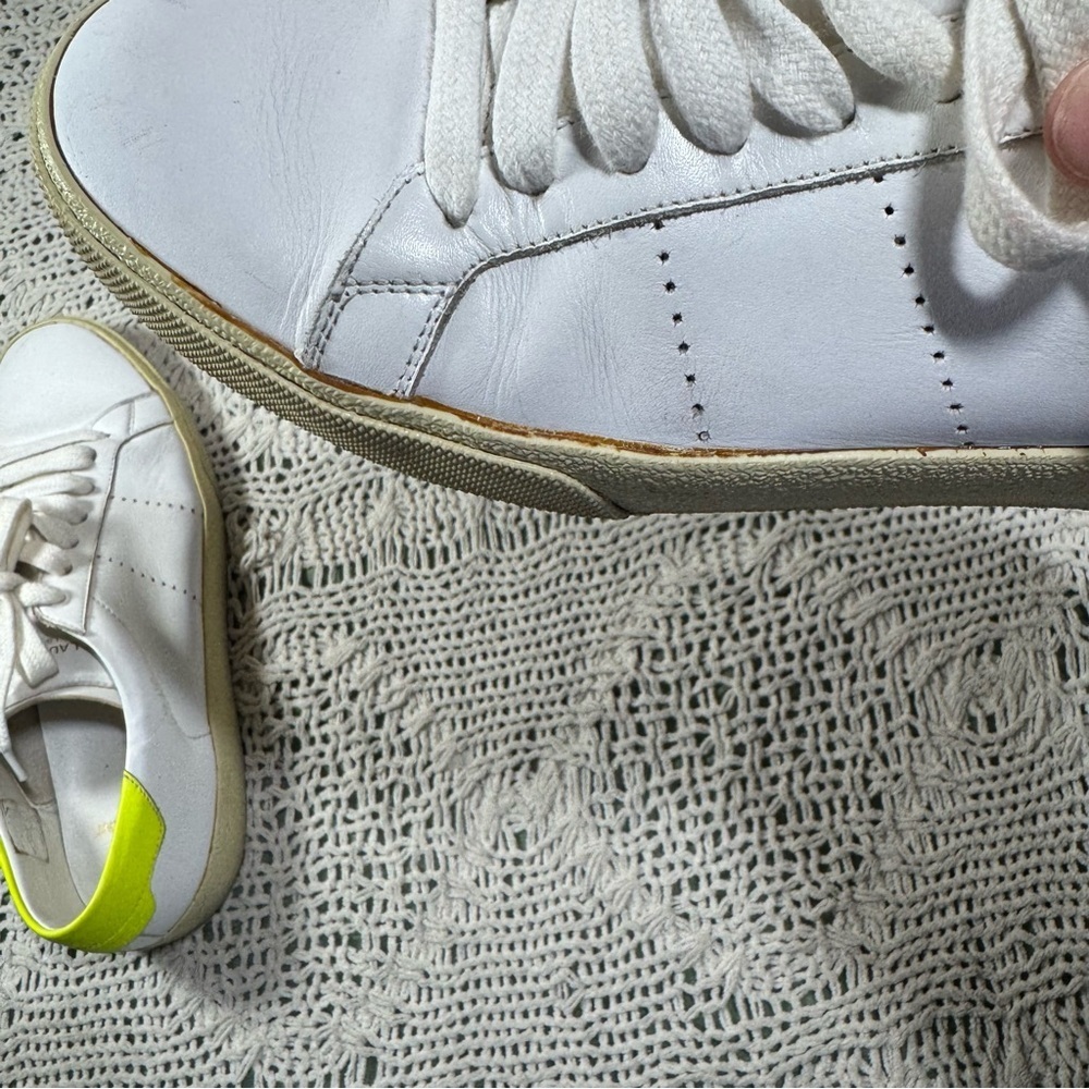 Saint Laurent Court Classic Leather Sneakers Size 38 1/2 - Picture 8 of 9